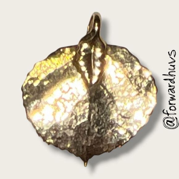 Bundle Sale 3 for $15 | Gold Plated Cast Leaf Pendant NO Chain - Picture 3 of 9